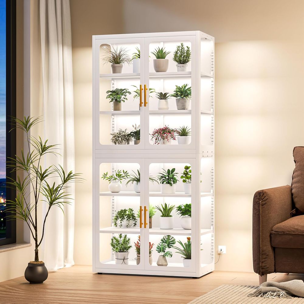 68 White Glass Display Cabinet - Lighting & Home Decor Studio Photos 评论和价格
