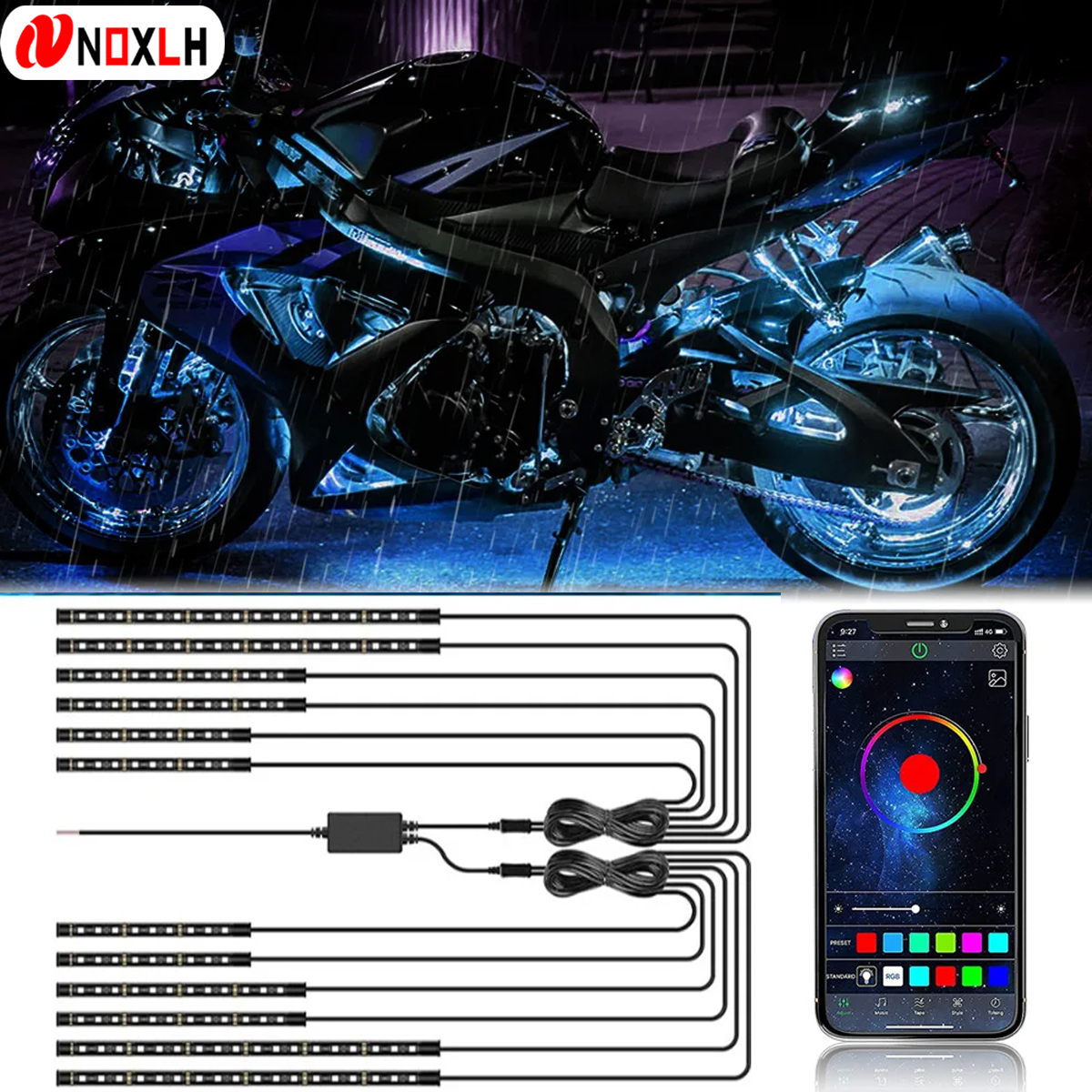LED Motorcycle Decorative Ambi - Lighting Bolt Decor 评论和价格